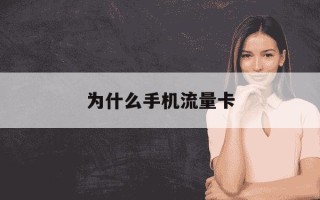 为什么手机流量卡-为什么手机流量卡没有信号