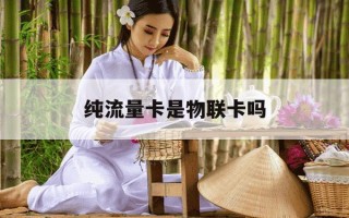 纯流量卡是物联卡吗-纯流量卡和物联网卡有什么不同