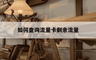 如何查询流量卡剩余流量-查询流量卡剩余流量后如何处理结果?