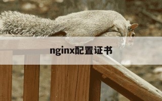 nginx配置证书-nginx配置pem证书