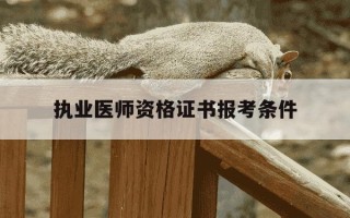 执业医师资格证书报考条件-执业医师资格证书报考条件是什么