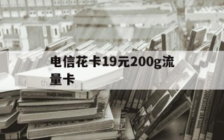 电信花卡19元200g流量卡-电信19块钱200g流量卡