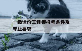 一级造价工程师报考条件及专业要求-一级造价工程师报考条件是什么