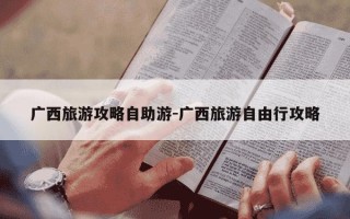 广西旅游攻略自助游-广西旅游自由行攻略