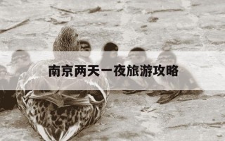 南京两天一夜旅游攻略-南京两天一夜旅游攻略带娃