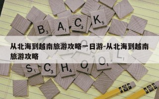 从北海到越南旅游攻略一日游-从北海到越南旅游攻略