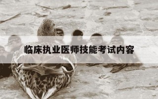 临床执业医师技能考试内容-临床执业医师技能考试内容包括