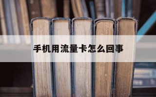 手机用流量卡怎么回事-手机用流量卡咋回事