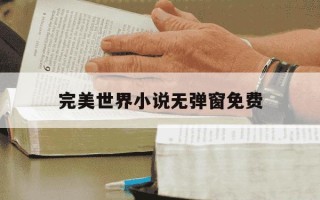 完美世界小说无弹窗免费-完美世界顶点小说无弹窗