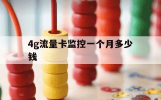 4g流量卡监控一个月多少钱-自带流量卡的监控器一个月多少钱