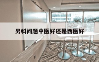 男科问题中医好还是西医好-男科疾病中医好还是西医好