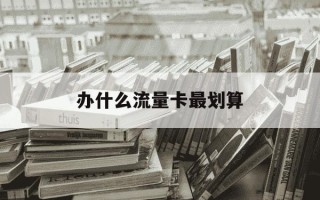 办什么流量卡最划算-办流量卡什么卡便宜