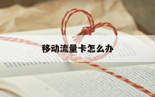 移动流量卡怎么办-移动流量卡怎么办理,怎么使用