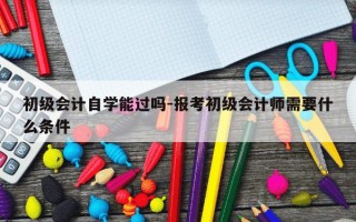 初级会计自学能过吗-报考初级会计师需要什么条件