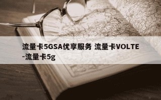流量卡5GSA优享服务 流量卡VOLTE-流量卡5g