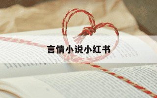 言情小说小红书-小红书言情书单