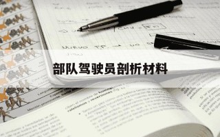 部队驾驶员剖析材料-部队驾驶员个人查摆剖析材料