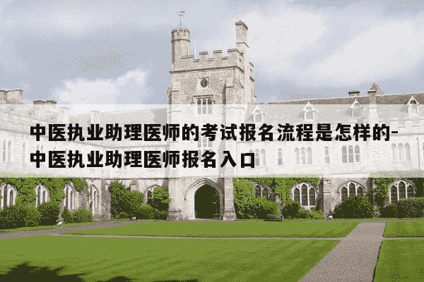 中医执业助理医师的考试报名流程是怎样的-中医执业助理医师报名入口-第1张图片-学习推荐网
