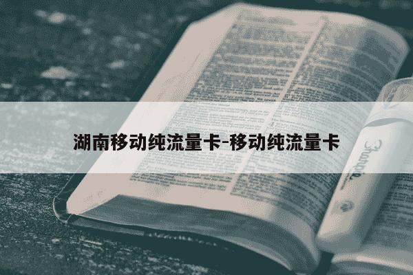 湖南移动纯流量卡-移动纯流量卡-第1张图片-学习推荐网