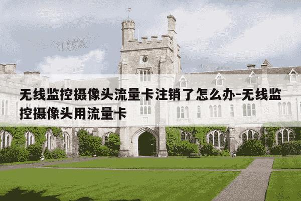 无线监控摄像头流量卡注销了怎么办-无线监控摄像头用流量卡-第1张图片-学习推荐网