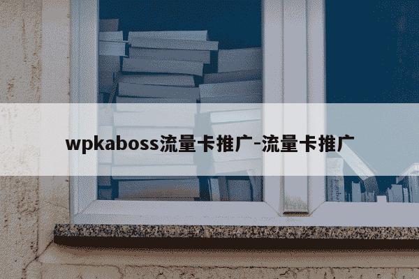 wpkaboss流量卡推广-流量卡推广-第1张图片-学习推荐网