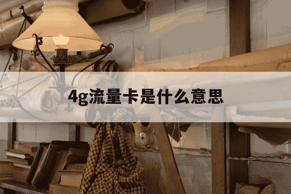 4g流量卡是什么意思-4g流量卡多少钱一张-第1张图片-学习推荐网