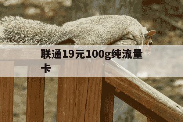 联通19元100g纯流量卡-联通19元100流量卡介绍-第1张图片-学习推荐网